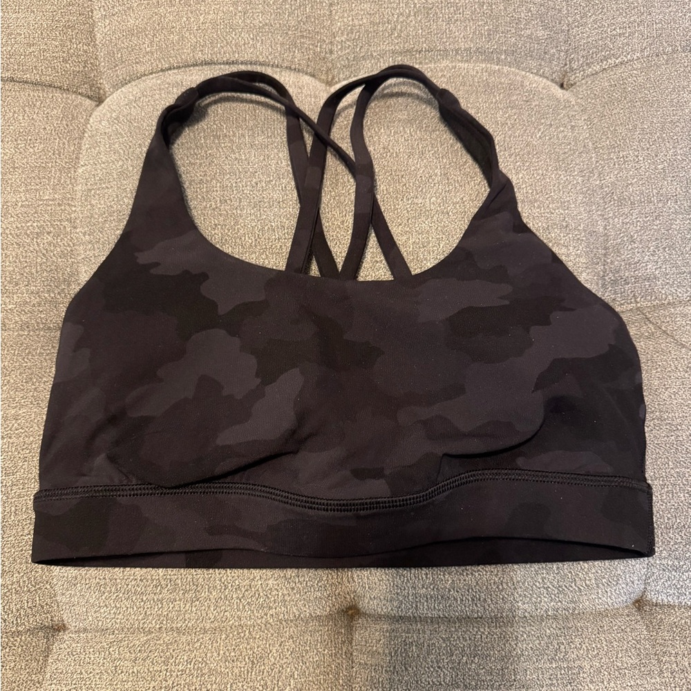 Lululemon Black Camo Energy Bra
